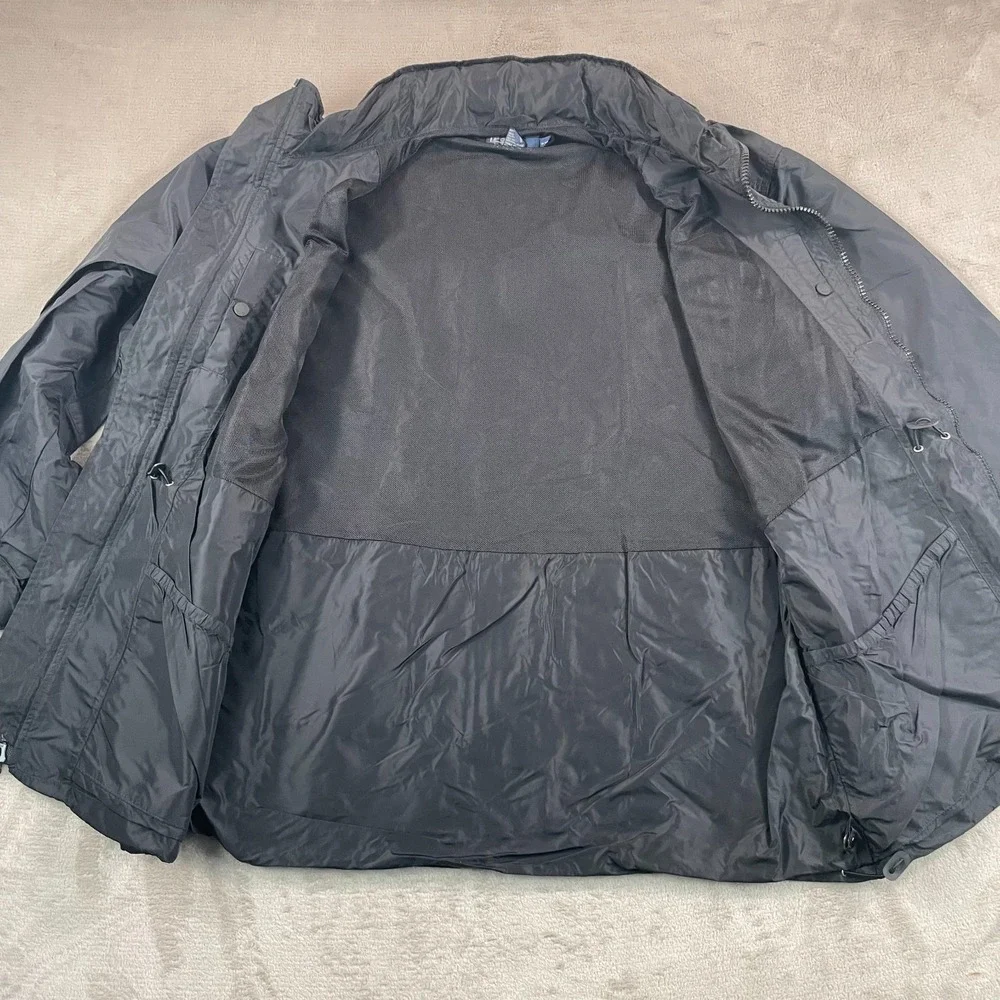 Polo Ralph Lauren Rain Coat Jacket Men 2XL Black Foldable Hood Full‎ Zip Vented